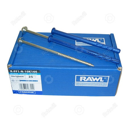 KLÍMATARTÓ KONZOLHOZ TIPLI + CSAVAR 10x160 mm (PEREMESFEJŰ) 