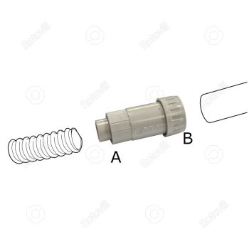   KONDENZVÍZ ELVEZETŐCSŐ ÁTALAKÍTÓ (MEREV- ÉS GÉGECSŐ KÖZÖTT) 16/20 mm